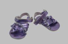 Load image into Gallery viewer, 18&quot; Doll Jeweled Sandals: Pale Purple
