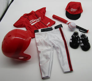Red 8 Pc Baseball Outfit