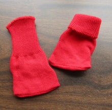 Load image into Gallery viewer, Fold-over Socks 18 &amp; 15 inch Doll: Red &amp; Black 2 Pack
