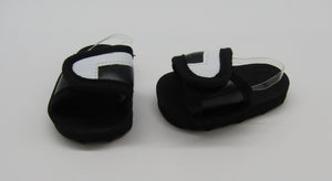 18" Doll Slides w White Swish: Black