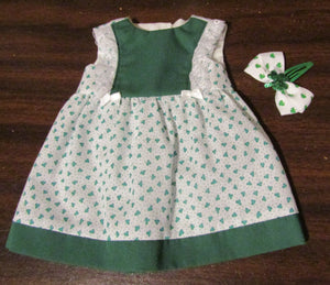 18" Doll St Patrick's Day Banded Dress