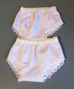 Underwear Two-Pack: White w Lace