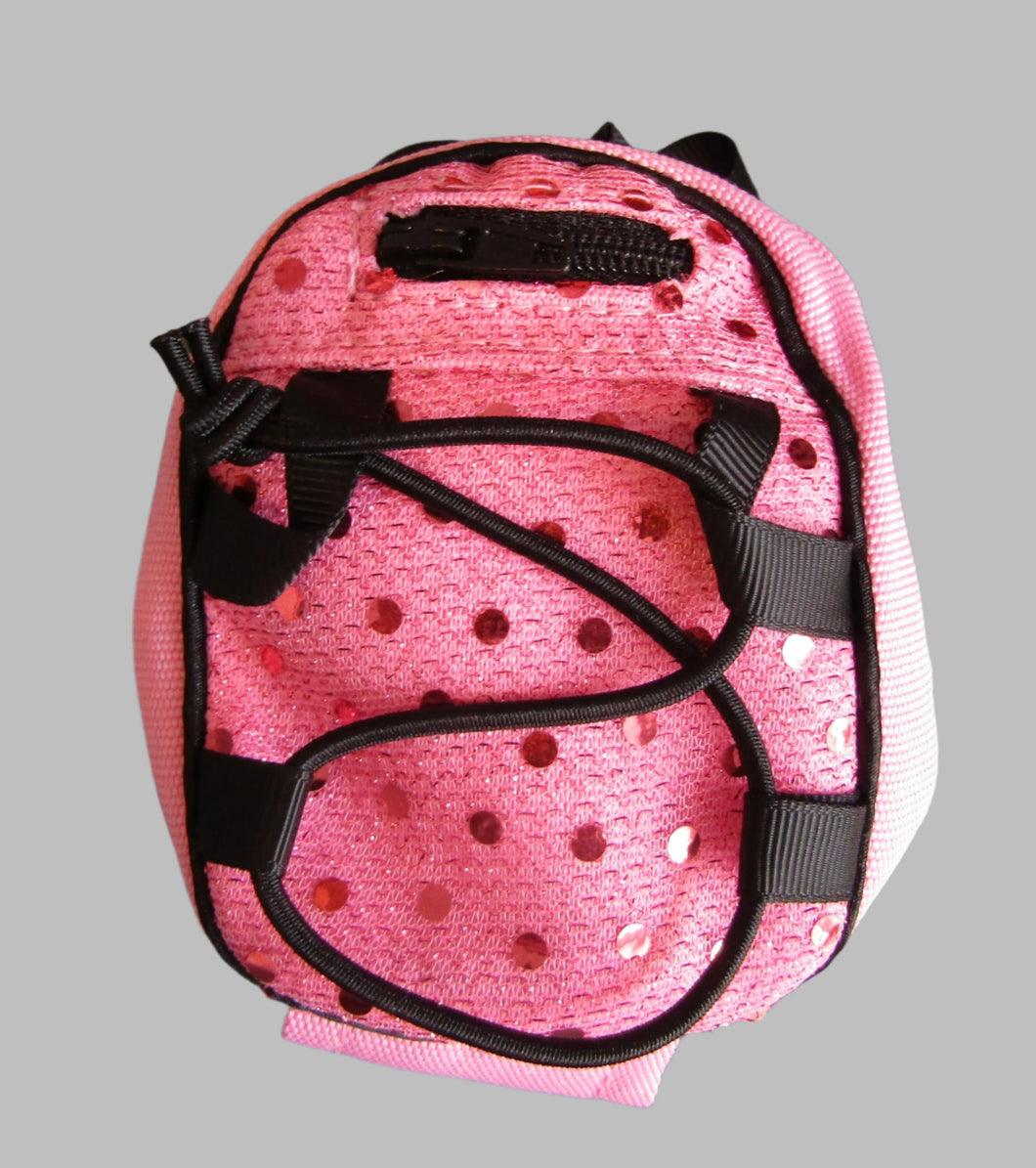 Wellie Wisher 14 inch Doll Sequin Backpack: Pink