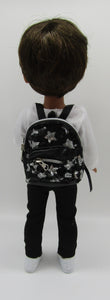 Sequin Mini Backpack 18, 15 & 14 inch Doll: Black Star