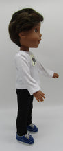 Load image into Gallery viewer, Wellie Wisher 14 inch Doll Hand Embroidered Top &amp; Leggings
