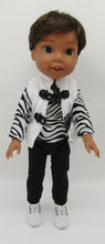 Load image into Gallery viewer, Wellie Wisher 14 inch Doll 3 Pc Zebra Outfit
