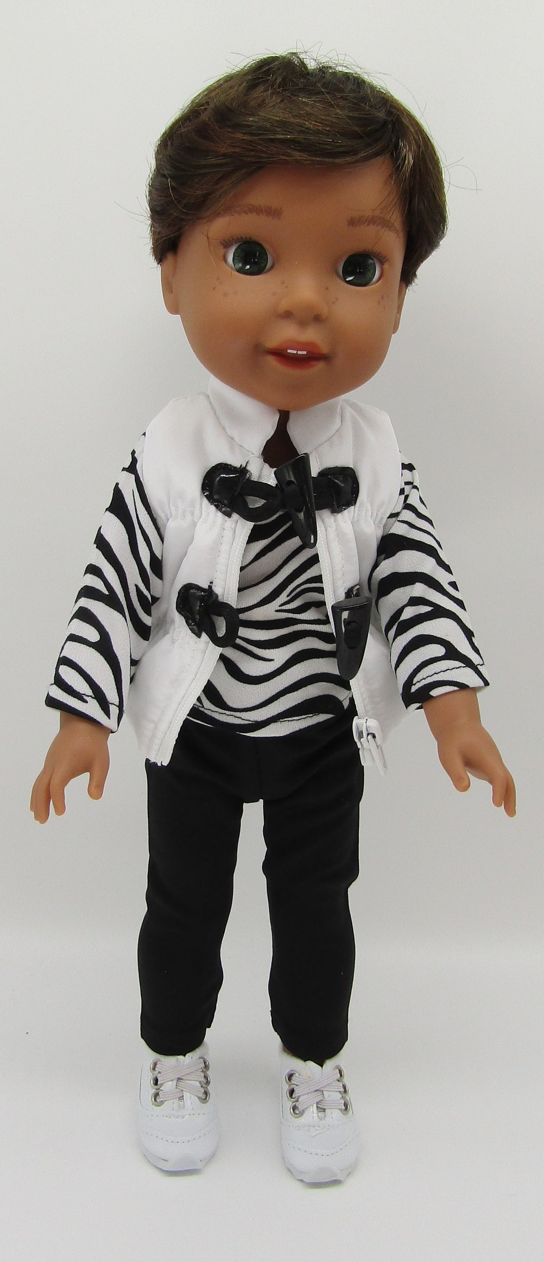 Wellie Wisher 14 inch Doll 3 Pc Zebra Outfit