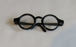 Wellie Wisher 14" Doll Circle Glasses: Black