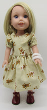 Load image into Gallery viewer, 14" Wellie Wisher Doll Gingerbread Dress
