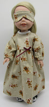 Load image into Gallery viewer, 14" Wellie Wisher Doll Long Nightgown: Gingerbread
