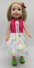 Load image into Gallery viewer, 14" Wellie Wisher Doll Animal Print Dress
