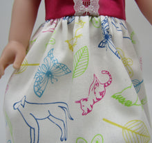 Load image into Gallery viewer, 14" Wellie Wisher Doll Animal Print Dress
