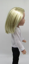 Load image into Gallery viewer, Knit Top w Scoop Neck &amp; Mid-Length Sleeves 14 inch Wellie Wisher Doll: White
