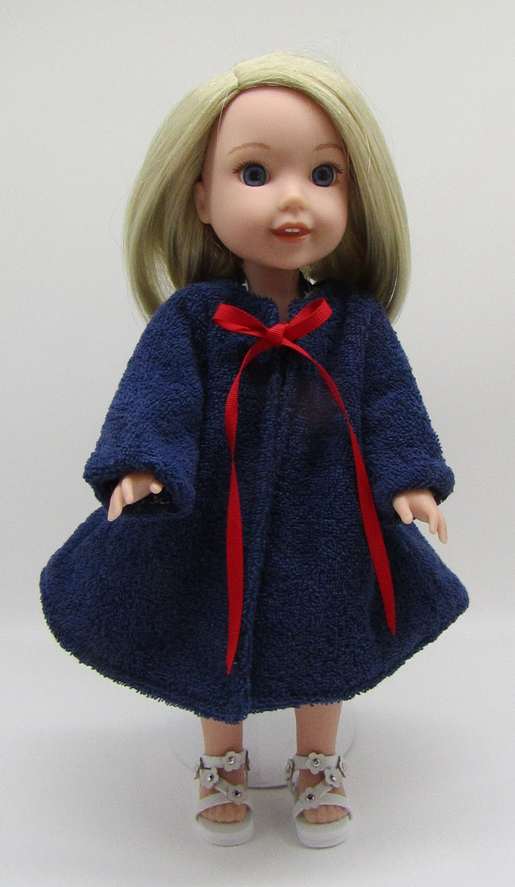 Swim or Spa Robe  Wellie Wisher 14 inch Doll: Navy Blue