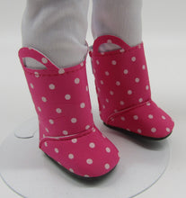 Load image into Gallery viewer, Rain Coat &amp; Boots 14" Wellie Wisher Doll: Hot Pink Dotted
