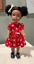 Load image into Gallery viewer, 14" Wellie Wisher Doll Moose-Print Dress
