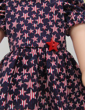 Load image into Gallery viewer, 14" Wellie Wisher Doll Patriotic Stars Dress
