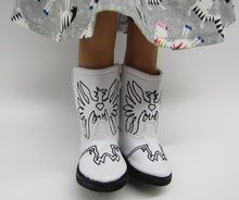 Load image into Gallery viewer, Wellie Wisher 14 inch Doll Western Boots: White

