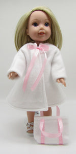 Swim or Spa Robe & Tote Bag Wellie Wisher 14 inch Doll: White