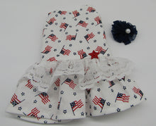 Load image into Gallery viewer, Wellie Wisher 14 inch Doll Drop Waist Dress: American Flag
