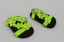 Load image into Gallery viewer, Flower Strap Sandals 18 inch Doll: Fluorescent Yellow
