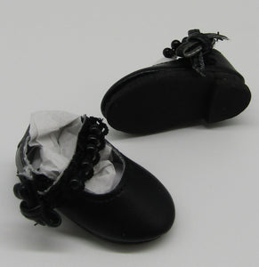 Wellie Wisher 14 inch Doll Lace & Pearl Shoes: Black