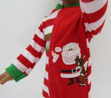 Load image into Gallery viewer, Wellie Wisher 14 inch Doll Christmas Onesie
