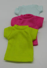 Load image into Gallery viewer, Basic 14" Wellie Wisher Doll T-Shirt in 3 Color Choices: Hot Pink, Yellow or Pale Teal
