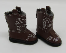 Load image into Gallery viewer, Wellie Wisher 14 inch Doll Western Boots: Dark Brown
