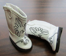 Load image into Gallery viewer, Wellie Wisher 14 inch Doll Western Boots: White
