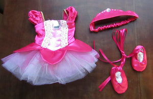 14" Wellie Wisher Doll Ballet Recital 3 Pc Outfit: Hot Pink