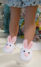 Load image into Gallery viewer, Wellie Wisher (14&quot; doll) Bunny Slippers
