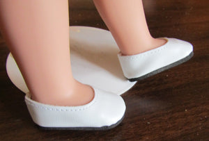 Wellie Wisher (14" Doll) Classic Flats: White