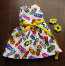 Load image into Gallery viewer, 14&quot; Wellie Wisher Doll Flip Flop Dress
