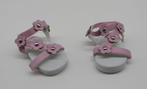 14" Wellie Wisher Doll Flower Sandals: Pink