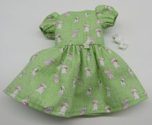 Load image into Gallery viewer, 14&quot; Wellie Wisher Doll Bunny Dress: Mint Green
