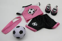 Load image into Gallery viewer, Wellie Wisher (14&quot; doll) Pink Soccer Uniform
