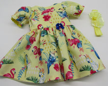 Load image into Gallery viewer, Flamingo Dress 18 inch Doll: Yellow &amp; Blue
