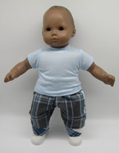 Load image into Gallery viewer, 15&quot; Bitty Baby Flannel Pants &amp; T Shirt
