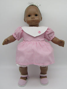 Bitty Baby Pink Gingham Outfit