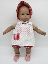 Load image into Gallery viewer, Bitty Baby Red &amp; White Sunsuit
