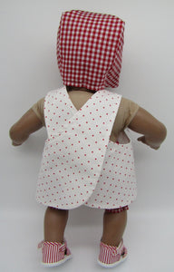 15" Bitty Baby 3 Pc Sunsuit: White & Red