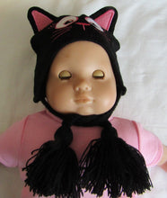 Load image into Gallery viewer, Black Bitty Baby Kitty Hat
