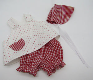Bitty Baby Red & White Sunsuit