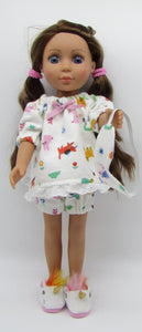 Wellie Wisher (14 " doll) Unicorn Slippers