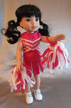 Load image into Gallery viewer, 14&quot; Wellie Wisher Doll Cheer 4 Pc Outfit: Hot Pink
