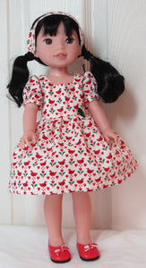 14" Wellie Wisher Doll Christmas Goose Dress