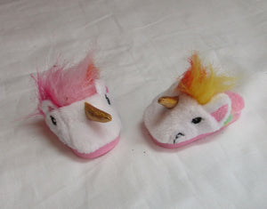 14" Wellie Wisher Doll Slippers: Unicorn