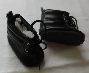 18" Doll Lace-up High-Top Boots: Black