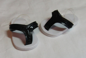 Black Sequin Flip-Flops